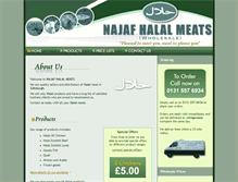 Tablet Screenshot of najafhalalmeats.co.uk